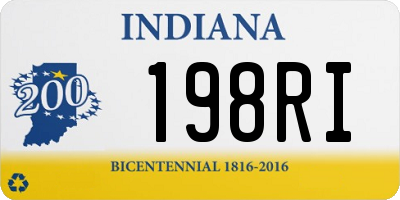 IN license plate 198RI