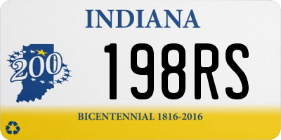 IN license plate 198RS