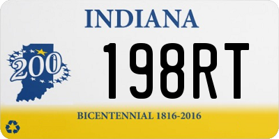 IN license plate 198RT