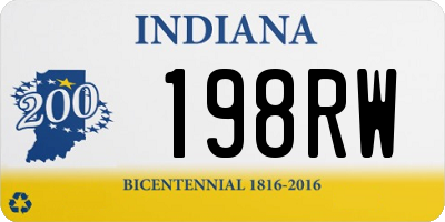 IN license plate 198RW