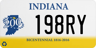 IN license plate 198RY