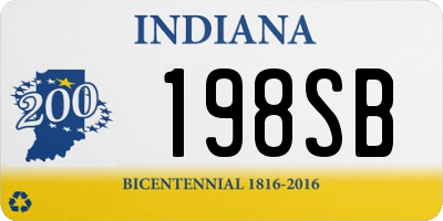 IN license plate 198SB