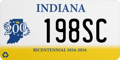 IN license plate 198SC