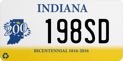 IN license plate 198SD