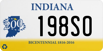 IN license plate 198SO