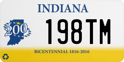 IN license plate 198TM