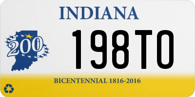 IN license plate 198TO