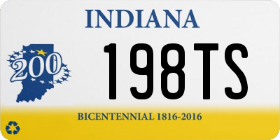 IN license plate 198TS