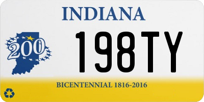 IN license plate 198TY