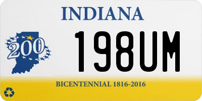 IN license plate 198UM