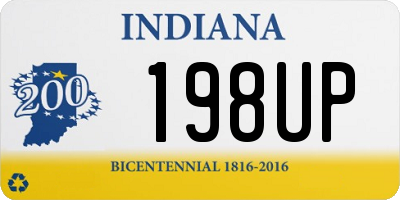IN license plate 198UP