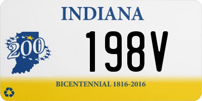 IN license plate 198V