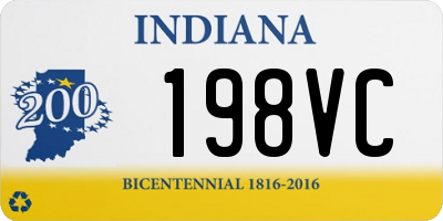 IN license plate 198VC