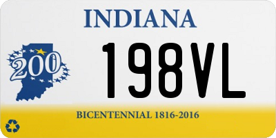 IN license plate 198VL