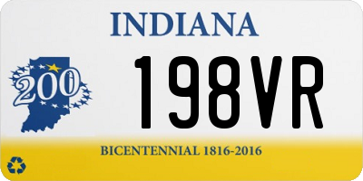 IN license plate 198VR