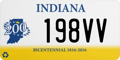 IN license plate 198VV