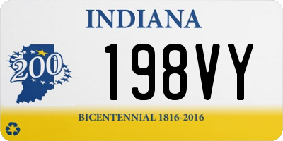 IN license plate 198VY