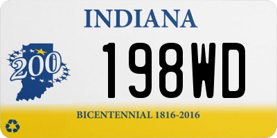 IN license plate 198WD