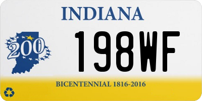 IN license plate 198WF