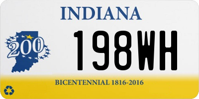 IN license plate 198WH