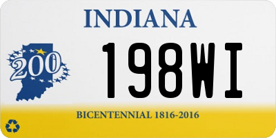 IN license plate 198WI