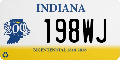 IN license plate 198WJ