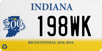 IN license plate 198WK
