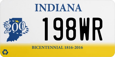 IN license plate 198WR