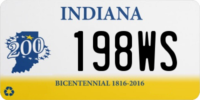 IN license plate 198WS