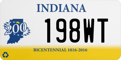IN license plate 198WT