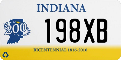 IN license plate 198XB