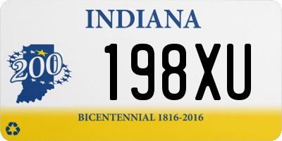 IN license plate 198XU