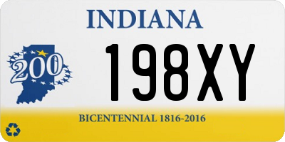 IN license plate 198XY