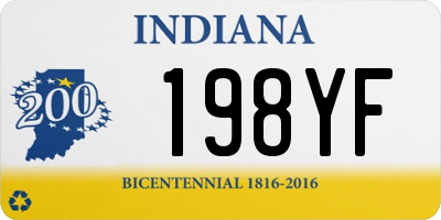 IN license plate 198YF