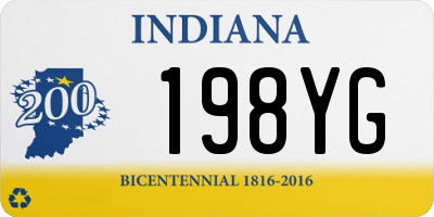 IN license plate 198YG