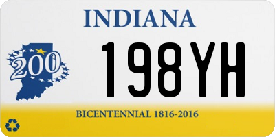 IN license plate 198YH