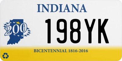 IN license plate 198YK