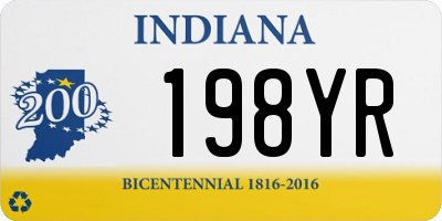 IN license plate 198YR