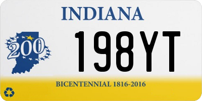 IN license plate 198YT