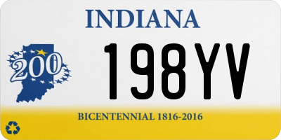 IN license plate 198YV