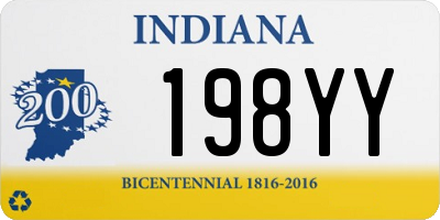 IN license plate 198YY