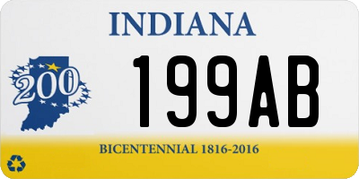 IN license plate 199AB