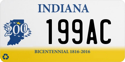 IN license plate 199AC