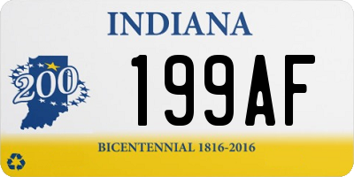 IN license plate 199AF