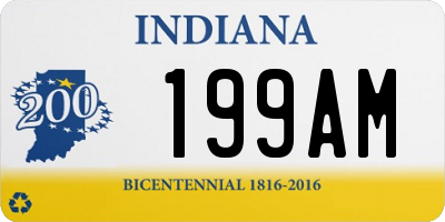 IN license plate 199AM