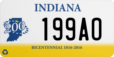 IN license plate 199AO