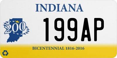 IN license plate 199AP