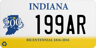 IN license plate 199AR