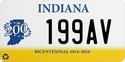 IN license plate 199AV