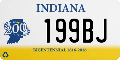 IN license plate 199BJ